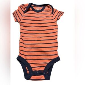 Carter's Striped Orange and Navy Bodysuit